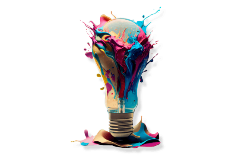 Image on Colorful bulb