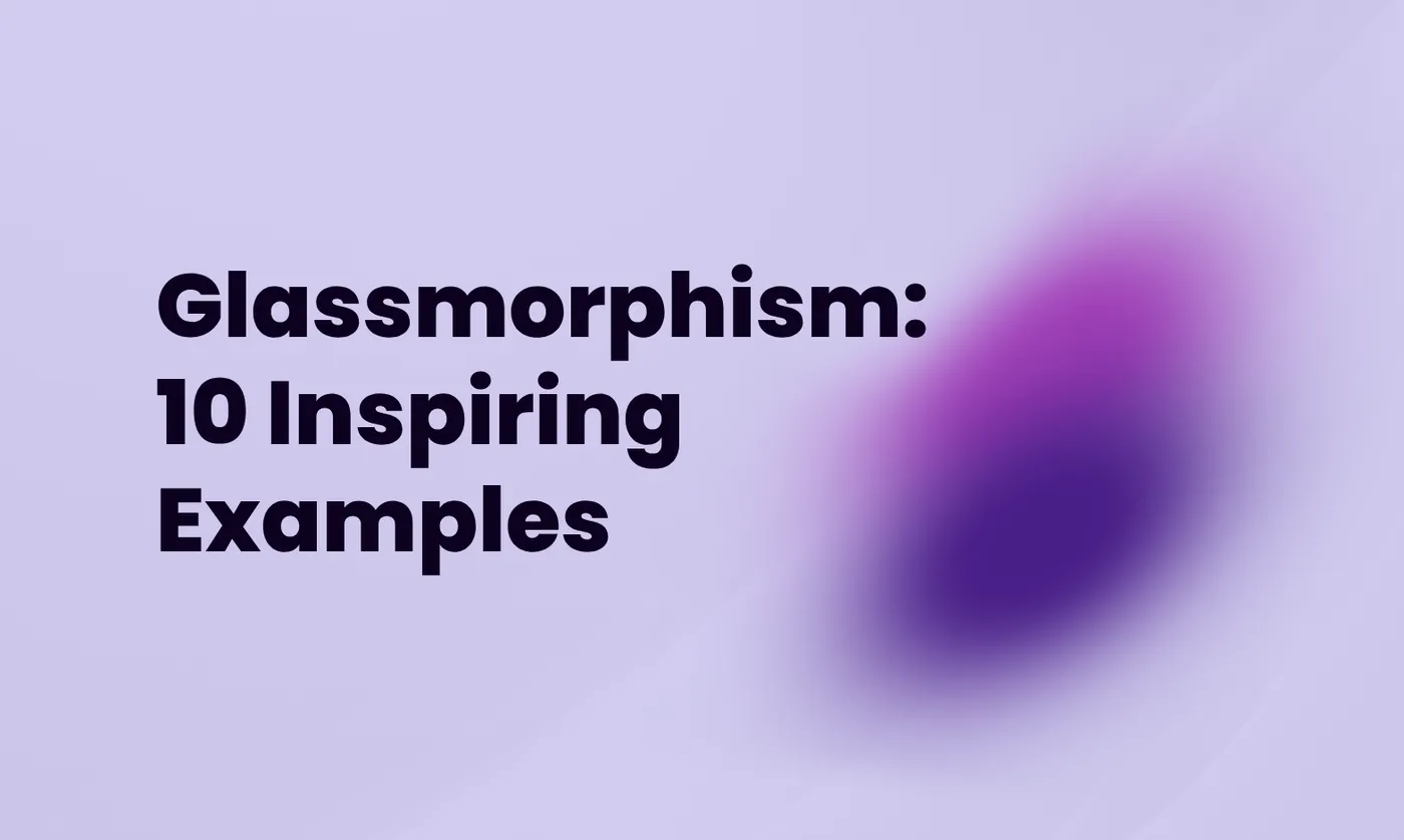 Glassmorphism examples (banner)