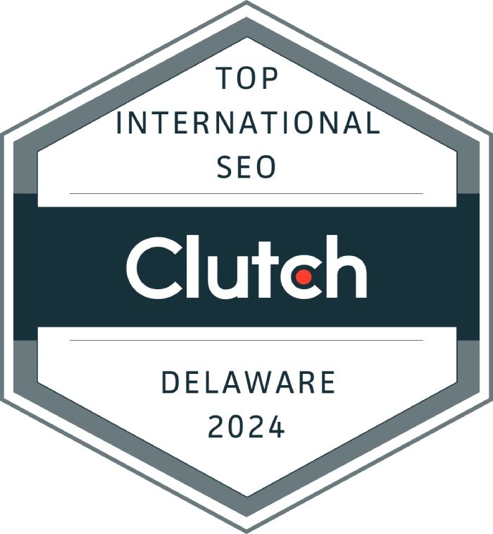 Top International SEO company Delaware, Clutch badge