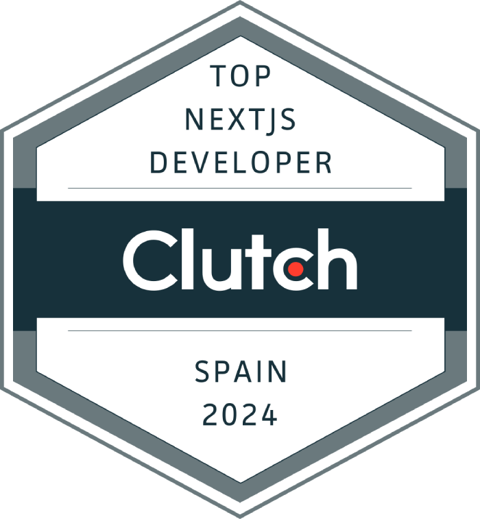 Top Next.js Developer company Spain, Clutch badge
