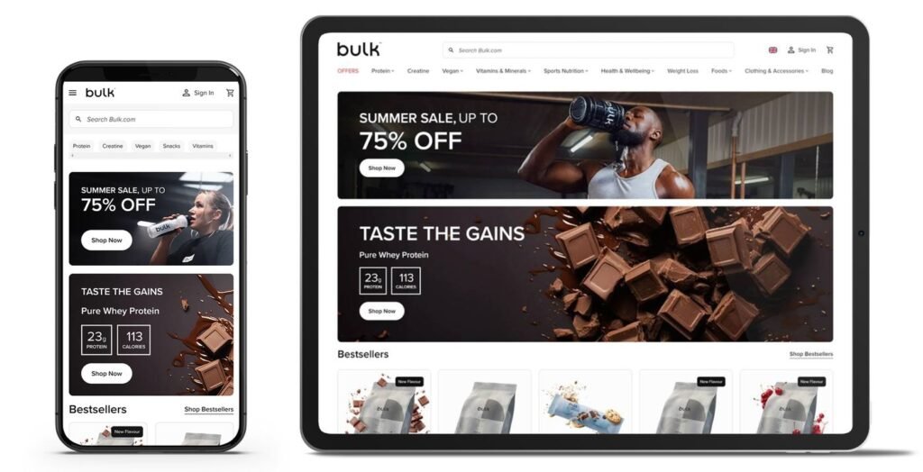 Bulk (website on mobile and tablet)