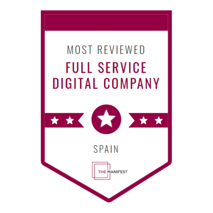 Most reviewed Full Service Digital Company in Spain, TheManifest badge