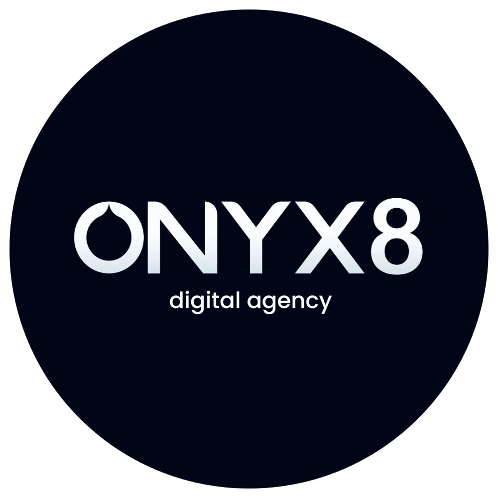 ONYX8 logo on Dark background