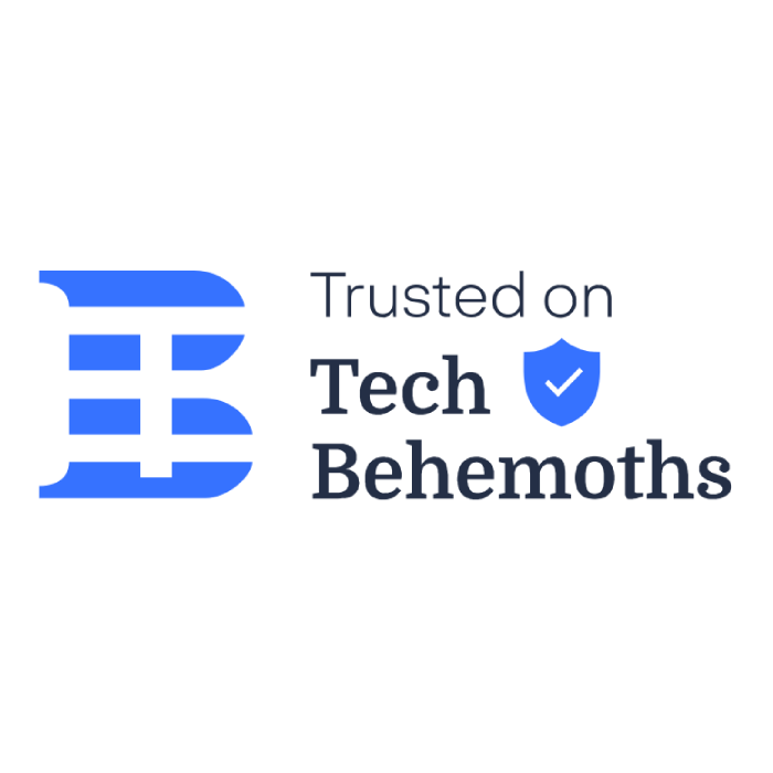 "Trusted on TechBehemoths" - badge
