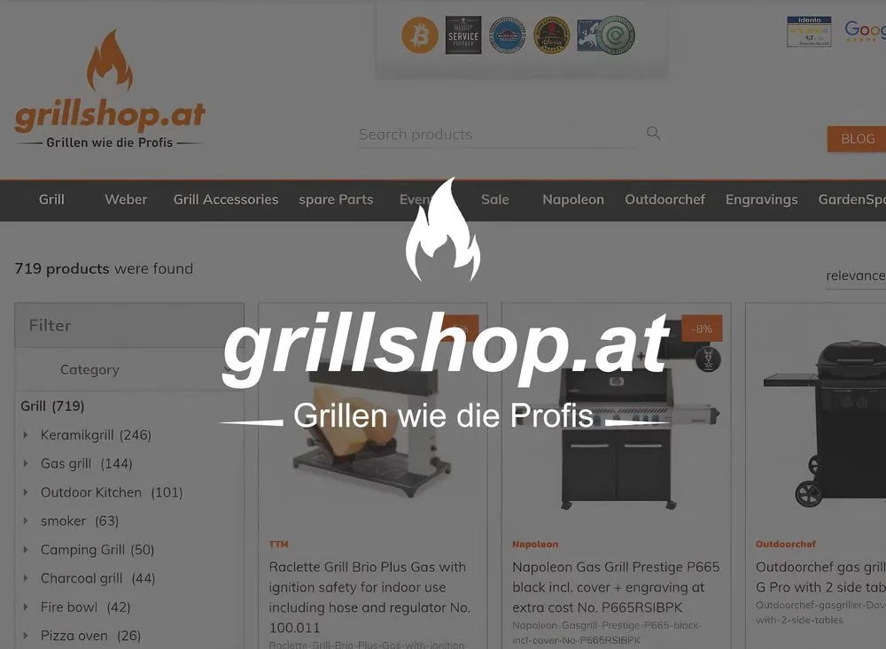 grillshop.at wallpaper (with a logo)
