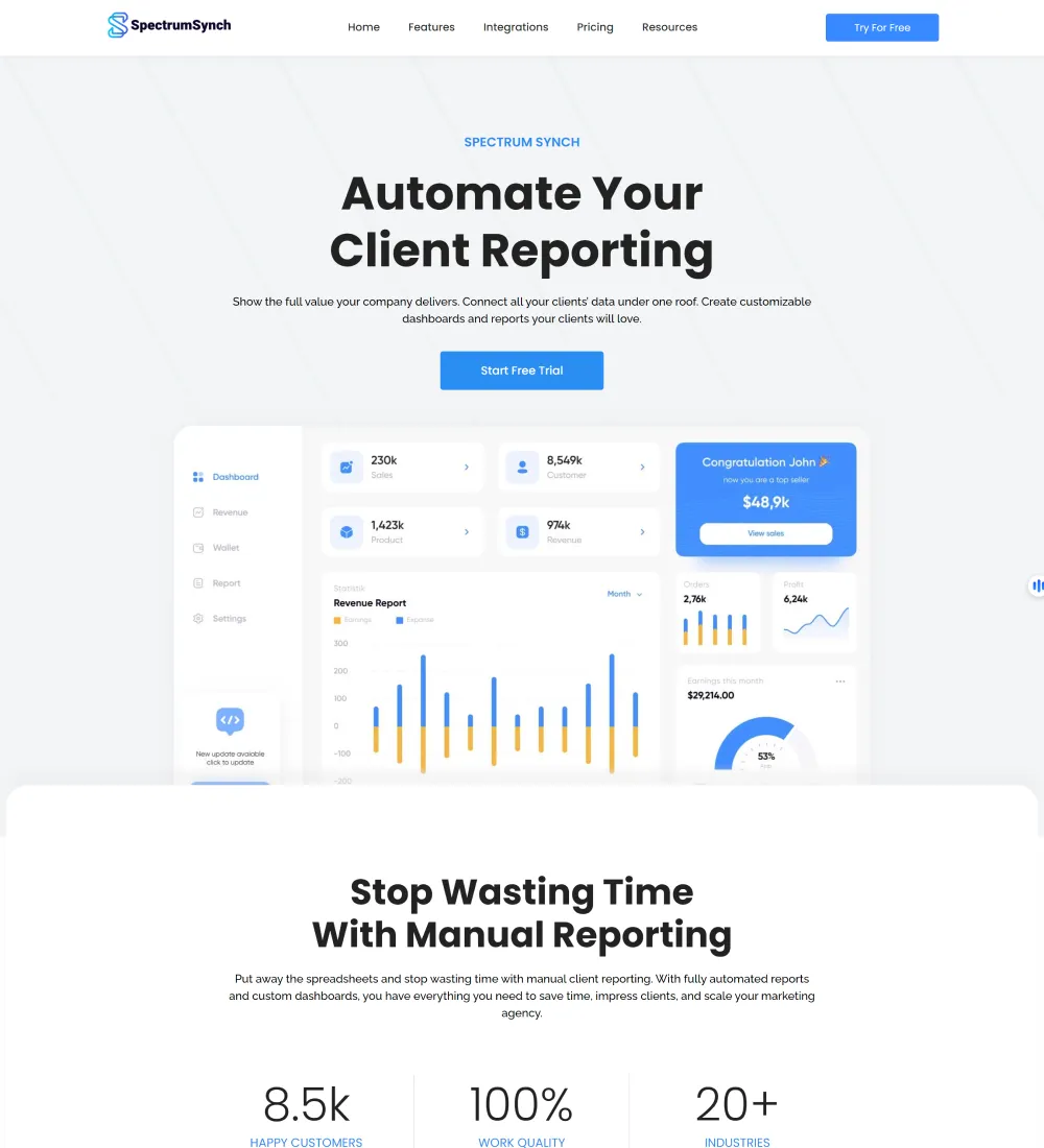 SpectrumSynch demo design