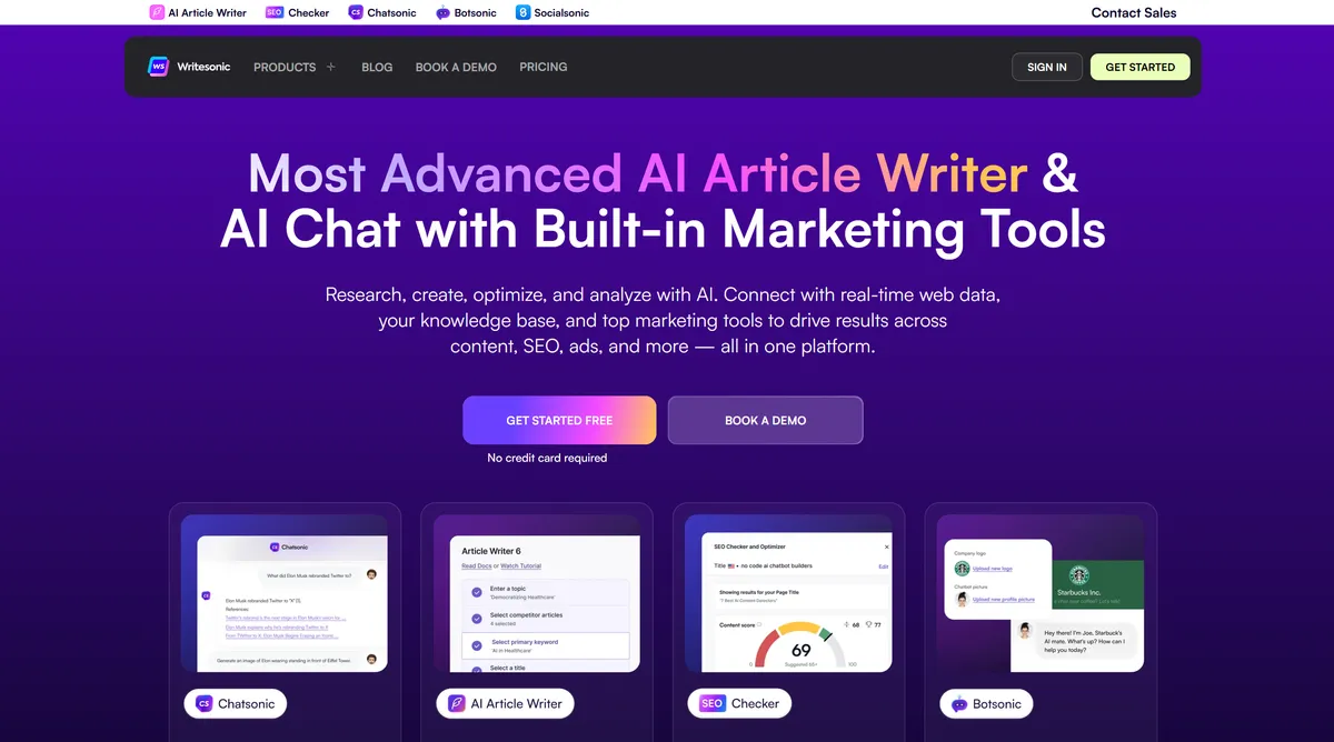 Writesonic AI writer tool